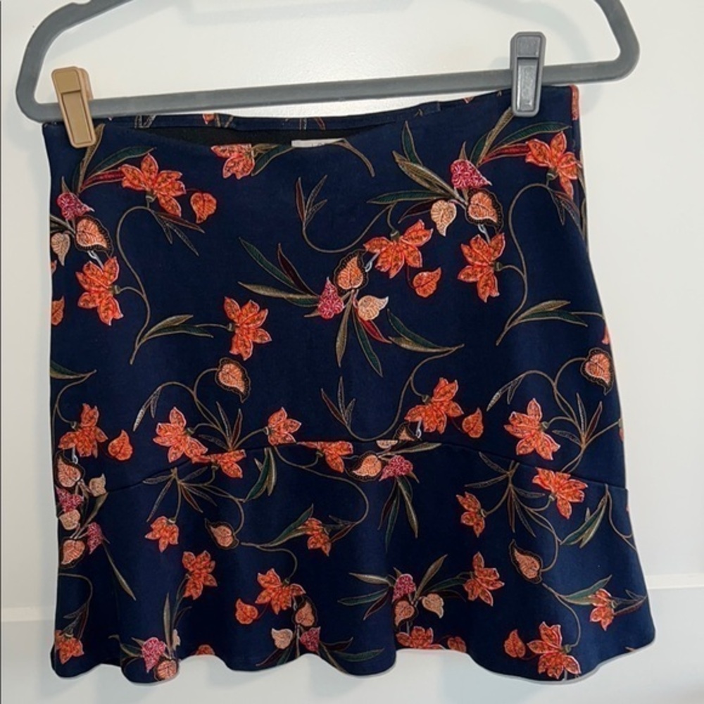 Loft Floral Navy Skirt - MP